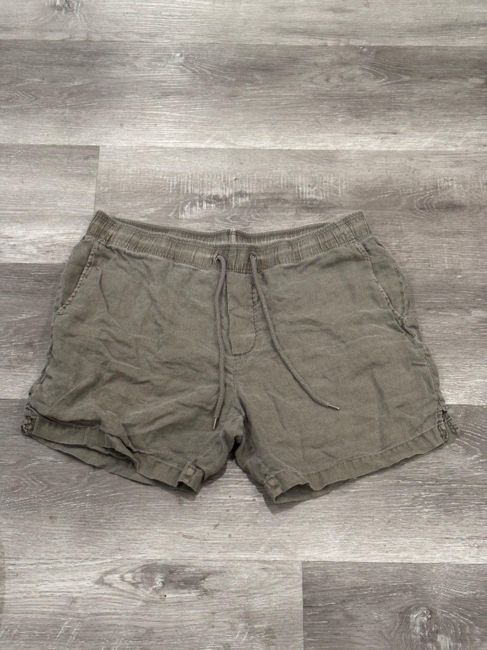 James Perse Mens 100% Linen Shorts Relaxed Pigment Drawstring Size 3 L